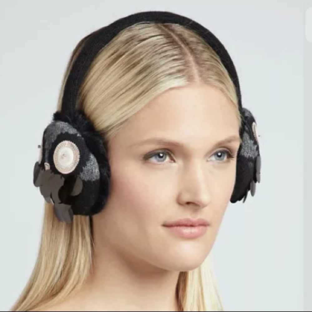 Kate spade In Fine feather earmuffs new with tags